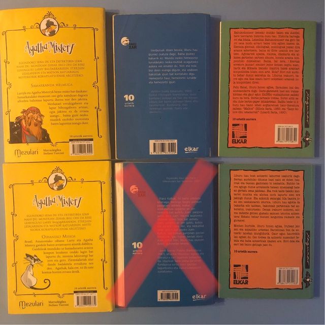 Lote 5 libros euskera a partir de 10 años