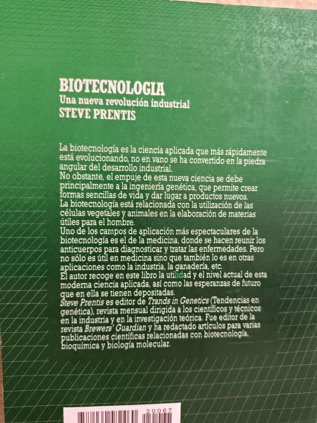 Biotecnología, de Steve Prentis