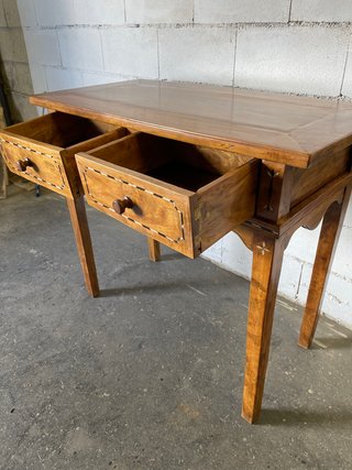 ✅consola antigua marqueteria RESTAURADA