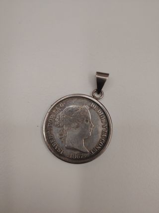 Dos escudos de IsabelII.1867