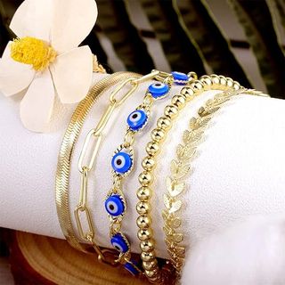 5 Brazaletes mujer joyas pulseras acero inoxidable