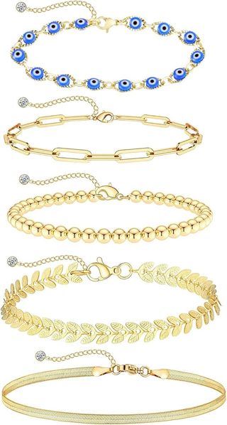 5 Brazaletes mujer joyas pulseras acero inoxidable