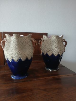 2 vasi con ciotola Vintage anni 40