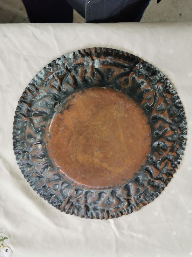 Piatto da parete in rame