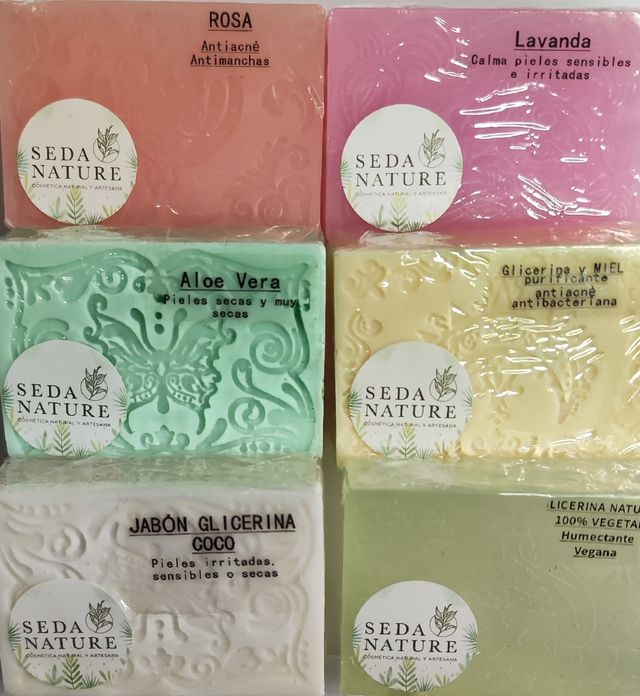 JABÓN GLICERINA VEGETAL SIN SILICONAS.