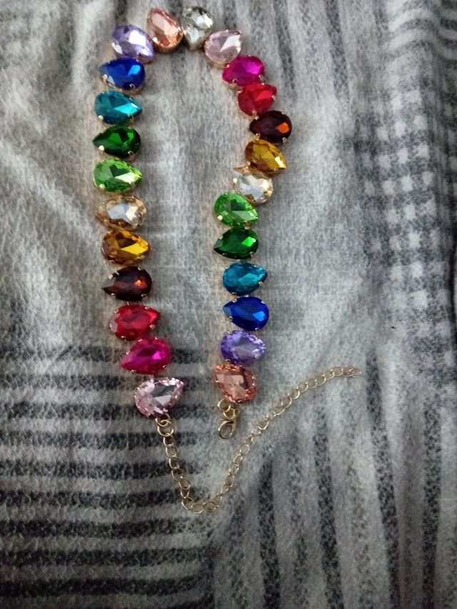 Collana con strass arcobaleno 🌈