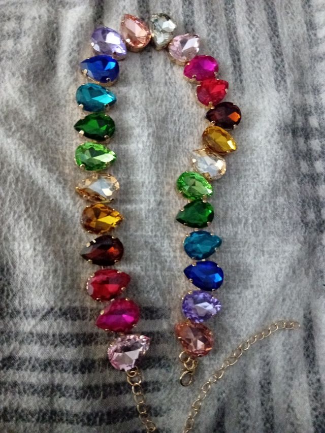 Collana con strass arcobaleno 🌈