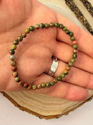 Pulsera elástica de unakita 4 mm