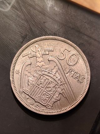 Moneda 50 pesetas 1957 estrella 58