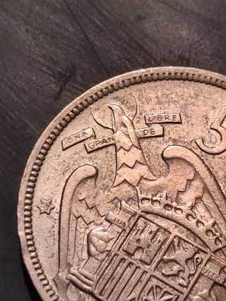 Moneda 50 pesetas 1957 estrella 58