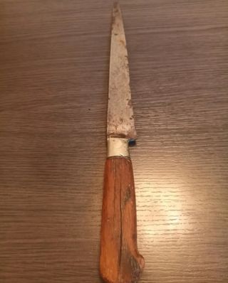 Antiguo Cuchillo Campo Mesa Largo