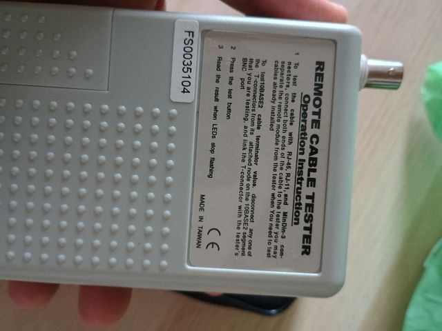 Test cavi controllo rete