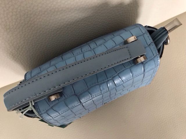 BOLSO ABBACINO CELESTE CON ASA Y BANDOLERA