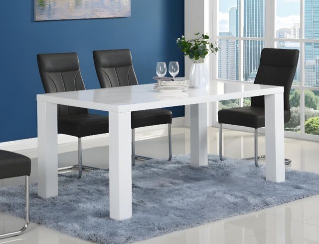 Mesa comedor lacada blanca 6 comensales