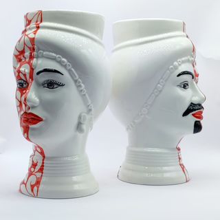 Testa di Moro Moderna in Stile Tatuato - 24 cm