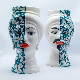 Testa di Moro Moderna in Stile Tatuato - 24 cm