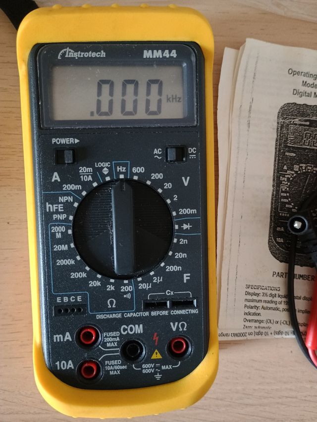 Multimetro instrotech, sonda