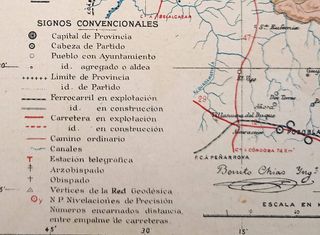 1913 - CIUDAD REAL ANTIGUO MAPA DE PROVINCIA