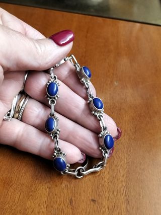 Bracciale argento 925 e lapislazzuli 