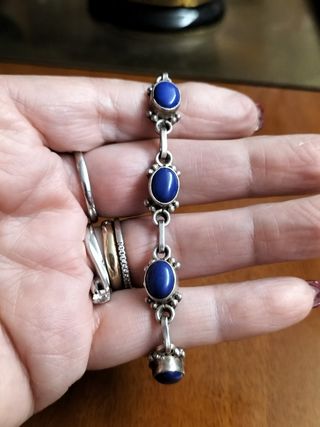 Bracciale argento 925 e lapislazzuli 