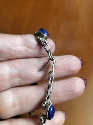 Bracciale argento 925 e lapislazzuli 