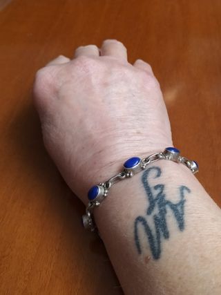 Bracciale argento 925 e lapislazzuli 