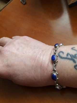 Bracciale argento 925 e lapislazzuli 