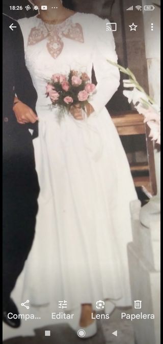Vestido de novia. Vintage. 
