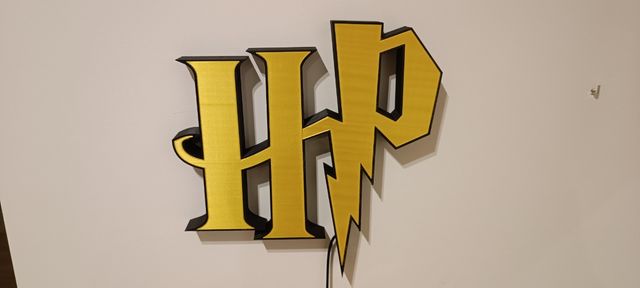 Harry Potter logo insegna luminosa