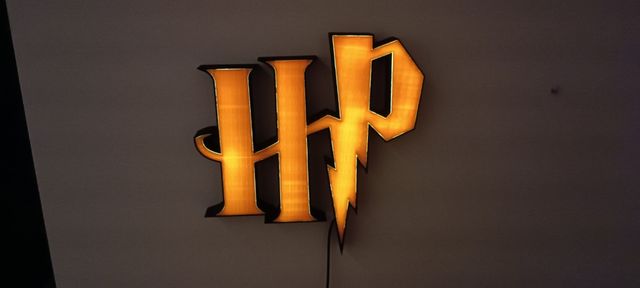 Harry Potter logo insegna luminosa