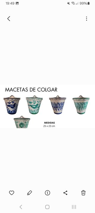 MACETAS DE COLGAR HECHAS A MANO 4 UNIDADES