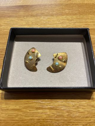 Orecchini vintage in metallo dorato