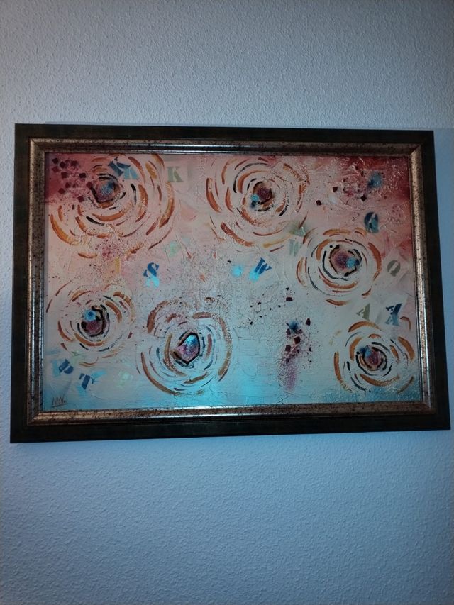 CUADRO PINTADO A MANO AL OLEO