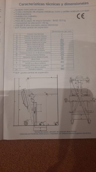 Grua Bipedestación con arnes talla M