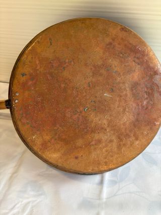 Antica padella in rame centrotavola