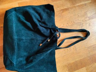 Tote bag negro de piel 