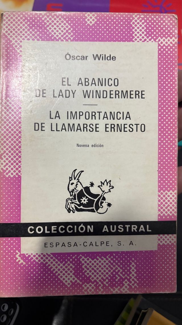 Oscar Wilde Windermere y Importancia Ernes