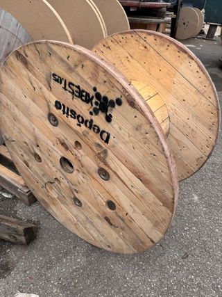 MESAS BOBINAS CARRETE MADERA CABLE CHILLPALET