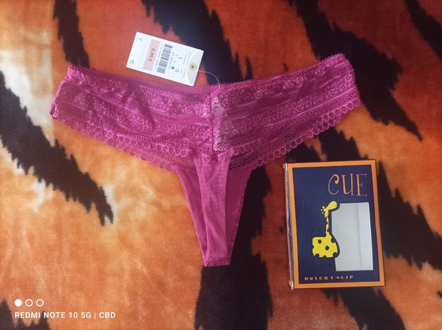 Braguitas Tanga Oysho Talla L Rosa