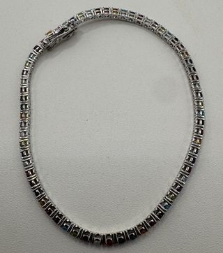 Pulsera riviere de 18 kt con gemas naturales