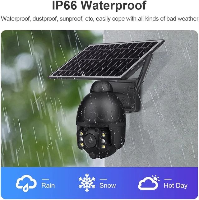 Telecamera PTZ solare Wi-Fi.