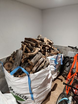 Leña de encina seca
