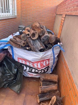 Leña de encina seca