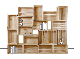 Cajas de madera de fruta vintage