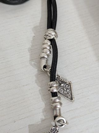 Collana etnica in leghe di metallo placcata argent