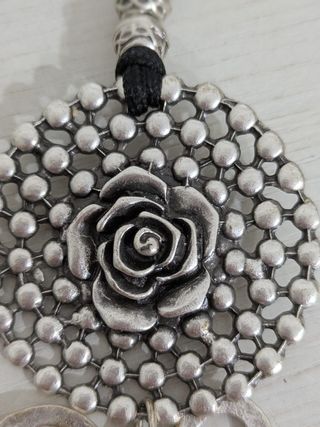 Collana etnica in leghe di metallo placcata argent