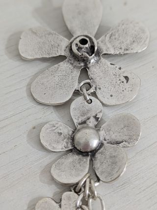 Collana etnica in leghe di metallo placcata argent