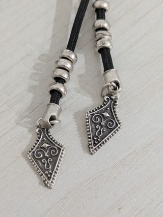 Collana etnica in leghe di metallo placcata argent