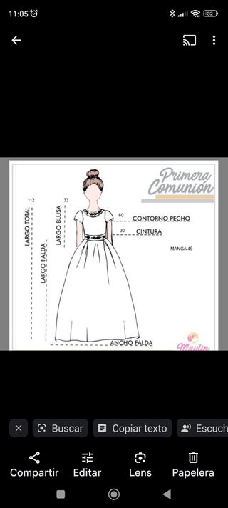 VESTIDO DE COMUNIÓN