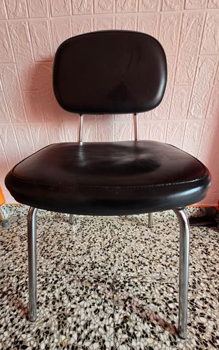 SILLA PIEL FIJA OFICINA